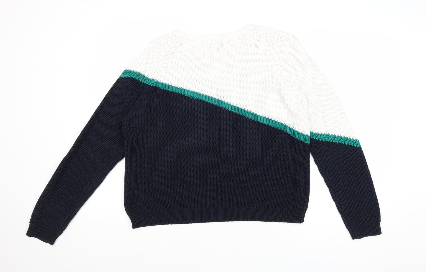 Only Womens Multicoloured Round Neck Cotton Pullover Jumper Size M