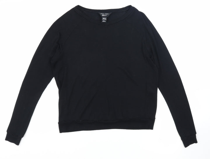 New Look Girls Black Round Neck Viscose Pullover Jumper Size 10-11 Years Pullover