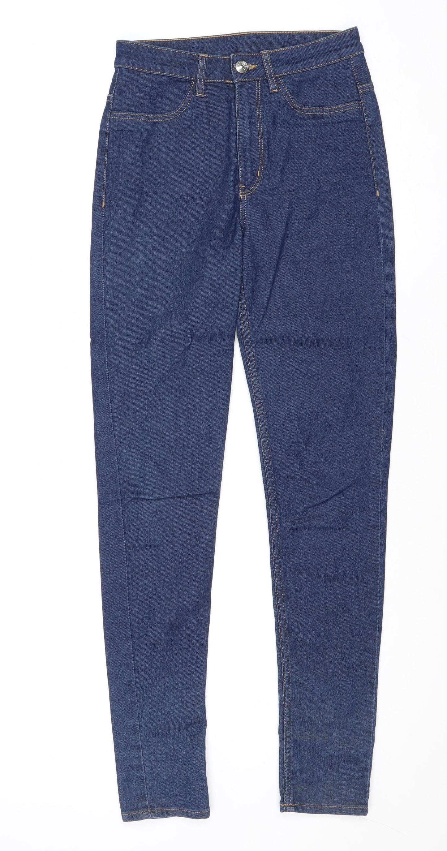 Divided by H&M Womens Blue Cotton Skinny Jeans Size 8 Regular Zip