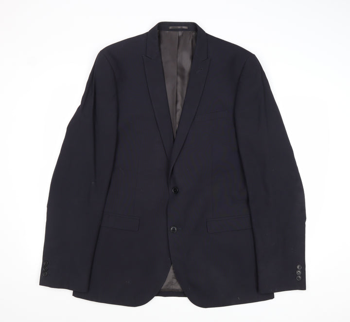 NEXT Mens Blue Polyester Jacket Suit Jacket Size 42 Regular
