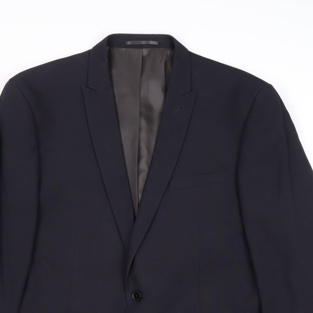 NEXT Mens Blue Polyester Jacket Suit Jacket Size 42 Regular