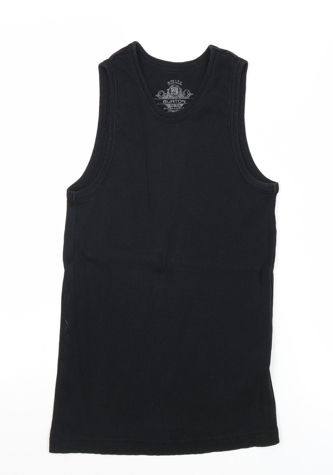 Burton Mens Black Cotton T-Shirt Size S Round Neck