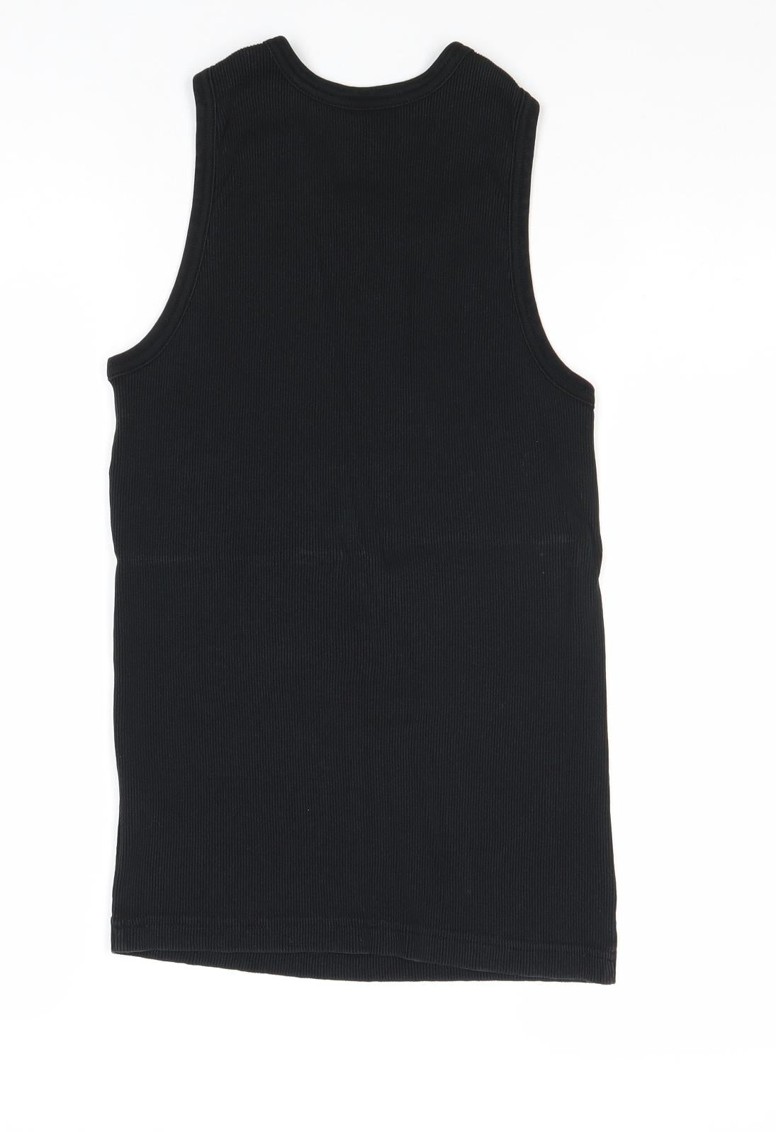 Burton Mens Black Cotton T-Shirt Size S Round Neck