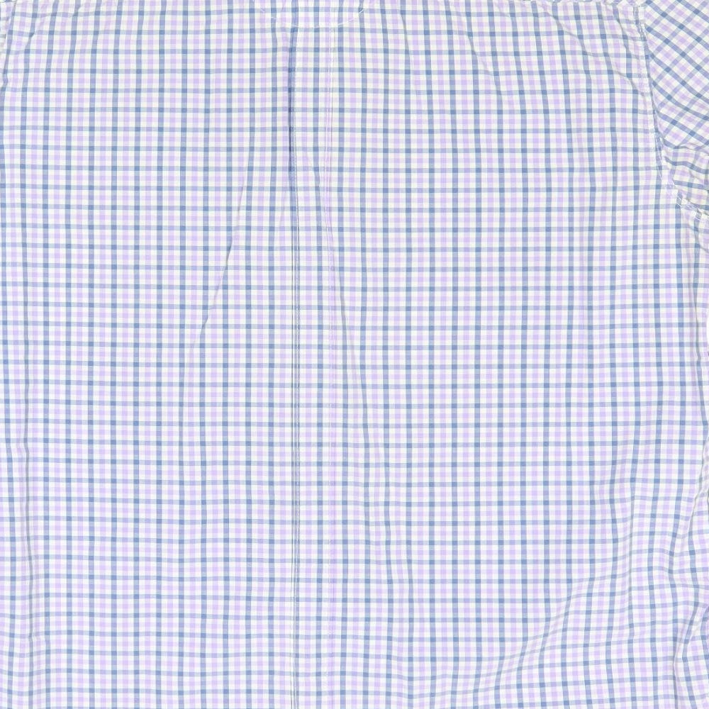 RJR.John Rocha Mens Multicoloured Plaid Cotton Button-Up Size L Collared Button