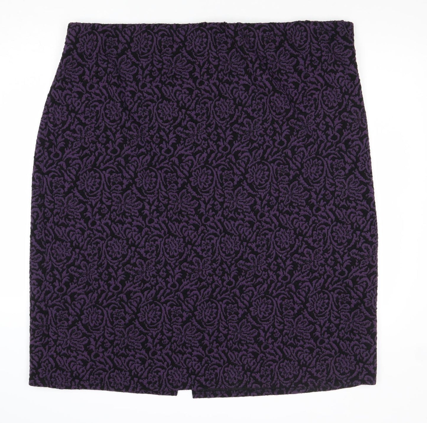 Yours Womens Purple Geometric Acrylic A-Line Skirt Size 26 - Size 26-28
