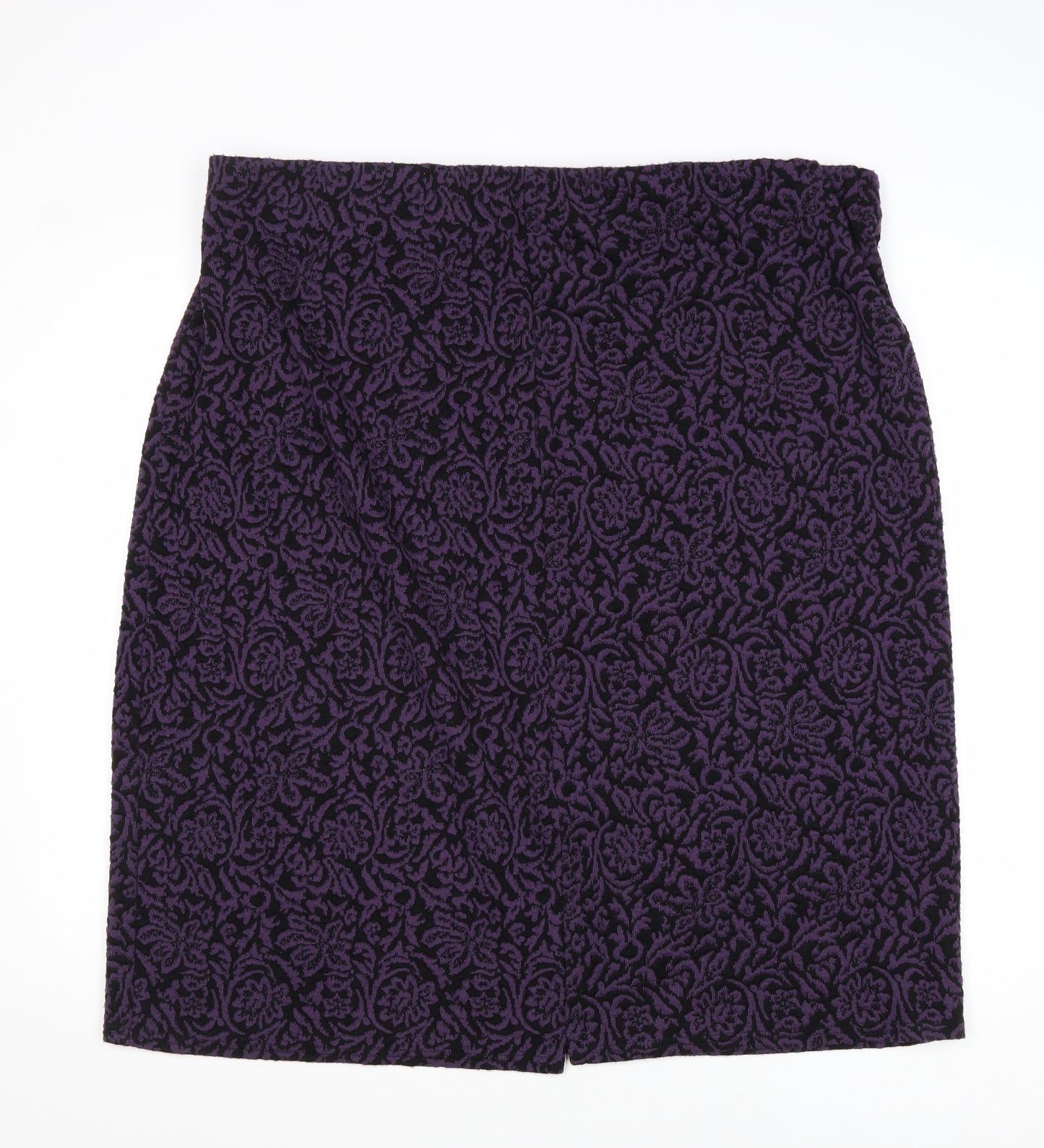 Yours Womens Purple Geometric Acrylic A-Line Skirt Size 26 - Size 26-28