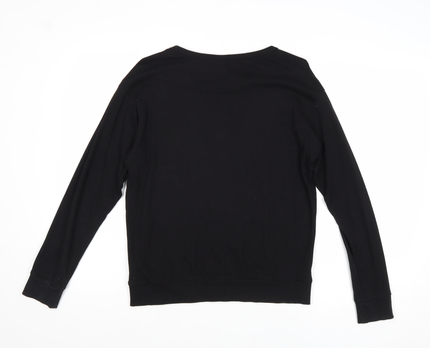 Divided by H&M Womens Black Cotton Pullover Sweatshirt Size S Pullover - Rebel Club London