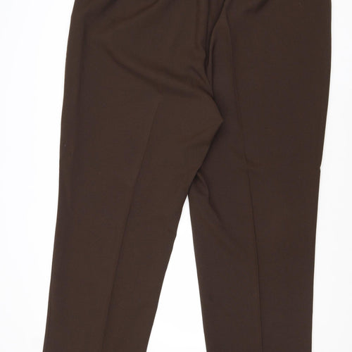 Bonmarché Womens Brown Polyester Trousers Size 22 Regular
