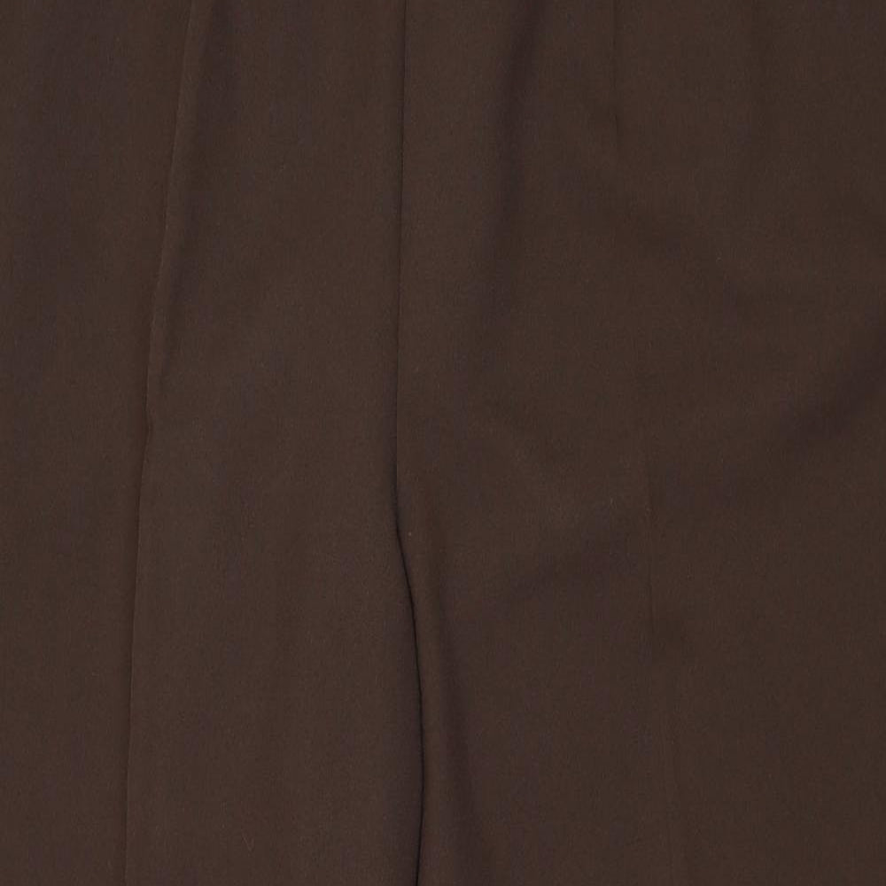 Bonmarché Womens Brown Polyester Trousers Size 22 Regular