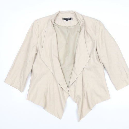 Principles Womens Beige Jacket Blazer Size 12