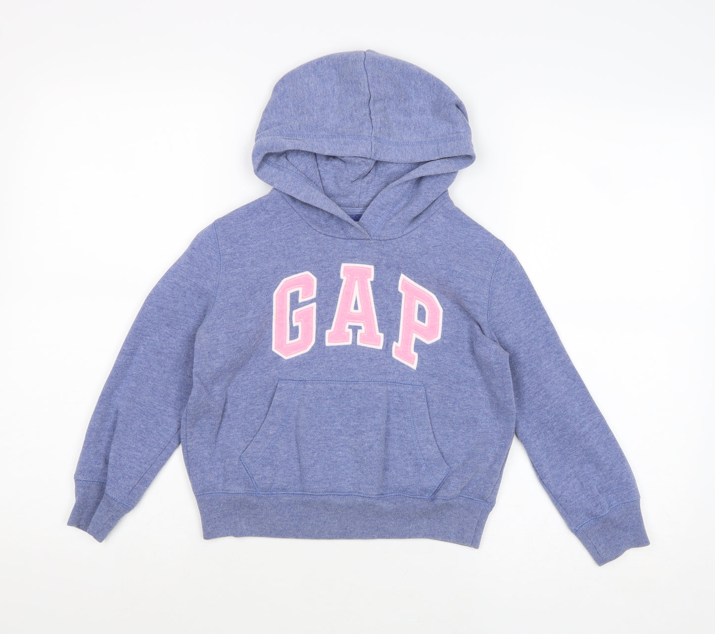 Gap Girls Blue Cotton Pullover Hoodie Size 6-7 Years Pullover