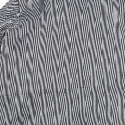 Anne De Lancay Womens Grey Geometric Jacket Size L Buckle