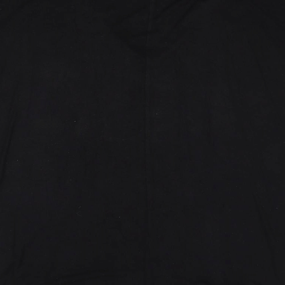 H&M Womens Black Round Neck Viscose Pullover Jumper Size 6