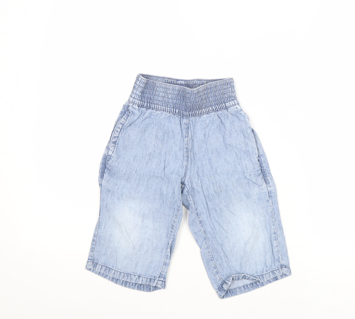 NEXT Girls Blue Lyocell Cropped Jeans Size 3 Years Regular Pullover