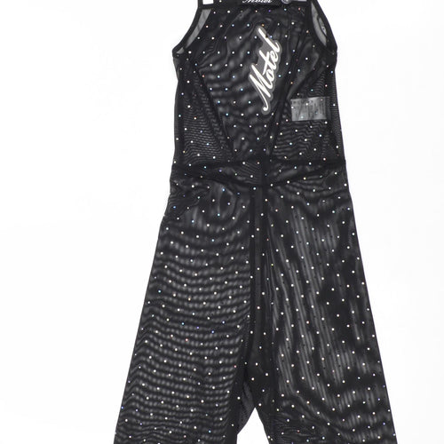 Motel Womens Black Polyester Jumpsuit One-Piece Size XS Pullover