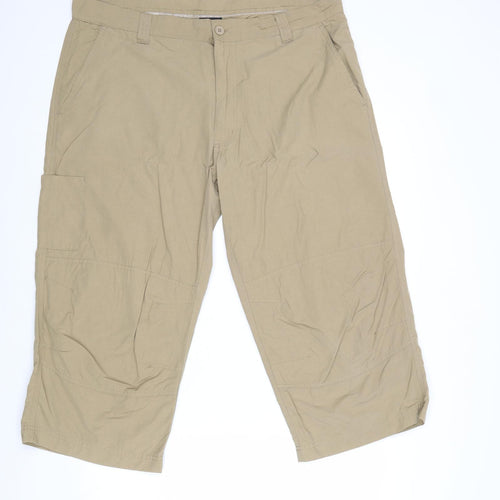 Watsons Mens Beige Cotton Cropped Trousers Size XL Regular Zip