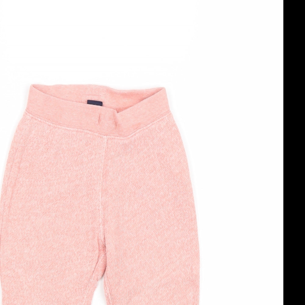 Gap Girls Pink Cotton Jogger Trousers Size 3 Years Regular Pullover