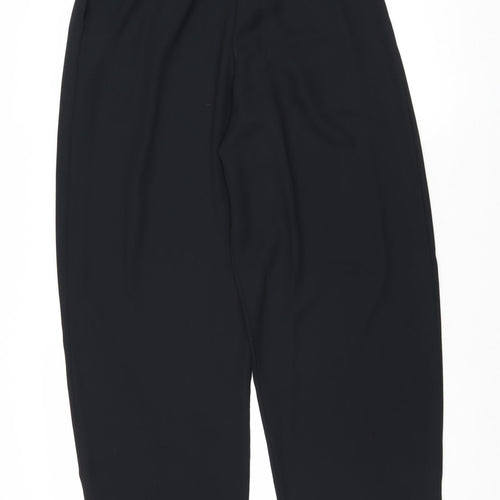 Peters & Ashley Womens Black Polyester Trousers Size 6 Regular Button