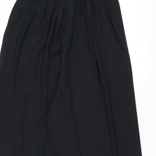Peters & Ashley Womens Black Polyester Trousers Size 6 Regular Button