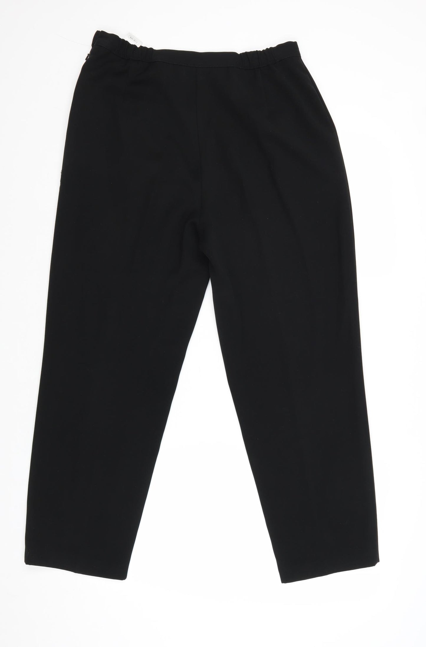 Marks and Spencer Womens Black Polyester Carrot Trousers Size 14 Regular Zip
