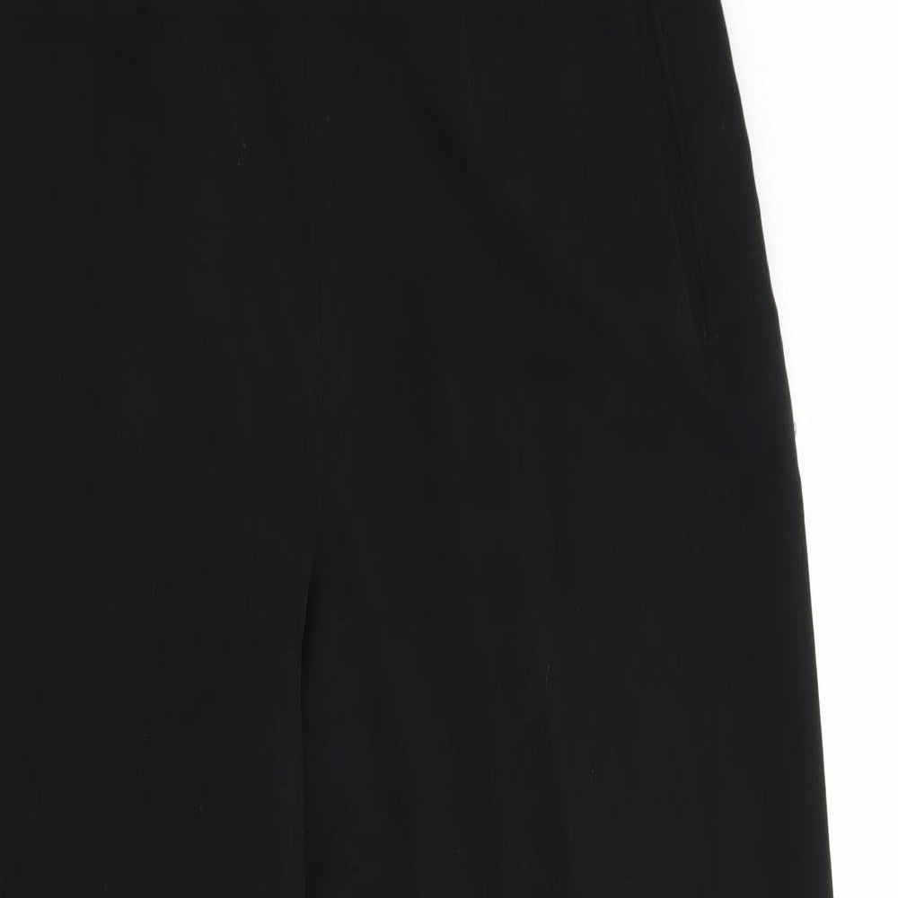 Marks and Spencer Womens Black Polyester Carrot Trousers Size 14 Regular Zip