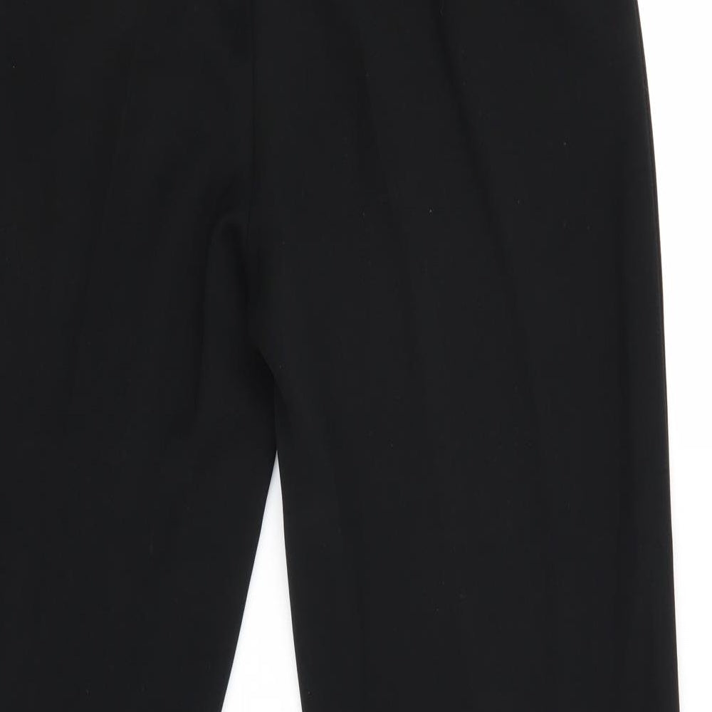 Marks and Spencer Womens Black Polyester Carrot Trousers Size 14 Regular Zip