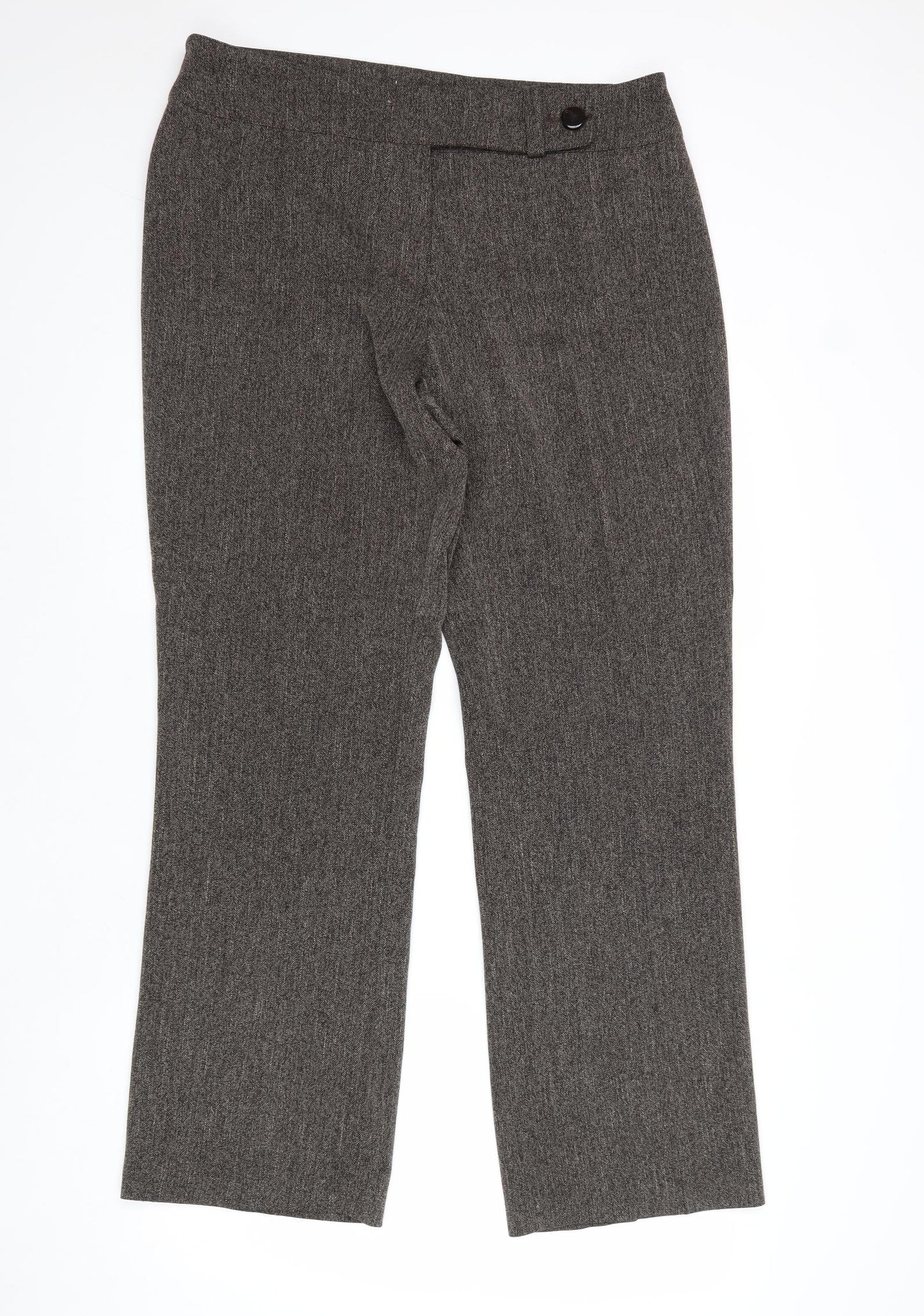 Klass Womens Grey Polyester Trousers Size 16 Regular Zip