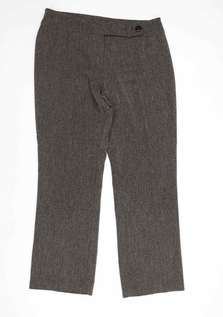 Klass Womens Grey Polyester Trousers Size 16 Regular Zip