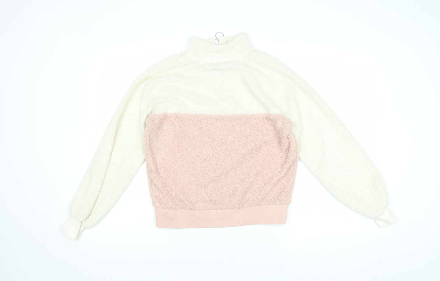 New Look Womens Multicoloured Colourblock Polyester Pullover Sweatshirt Size 6 Zip