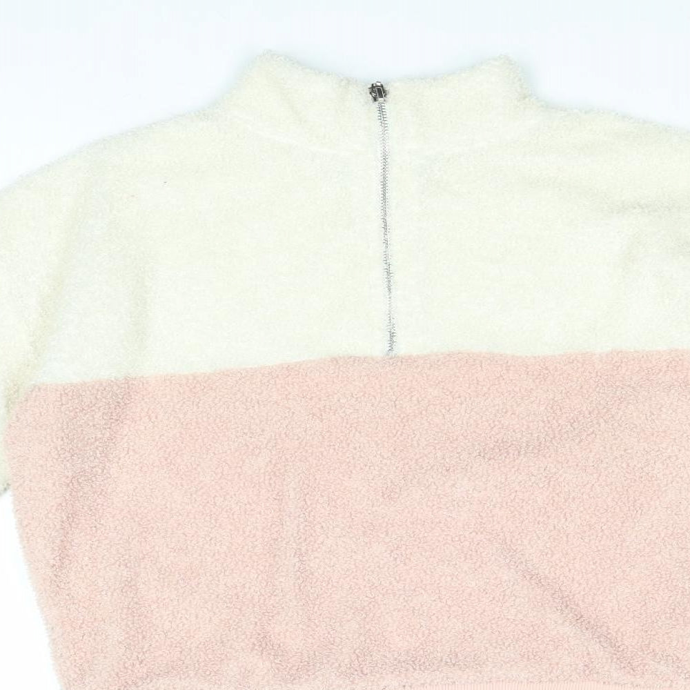 New Look Womens Multicoloured Colourblock Polyester Pullover Sweatshirt Size 6 Zip