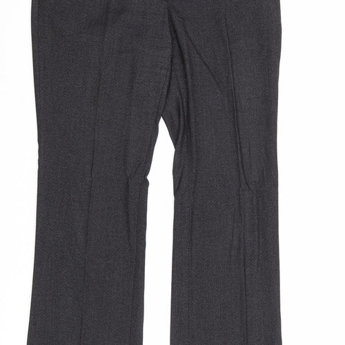 NEXT Womens Grey Polyester Dress Pants Trousers Size 12 Regular Zip