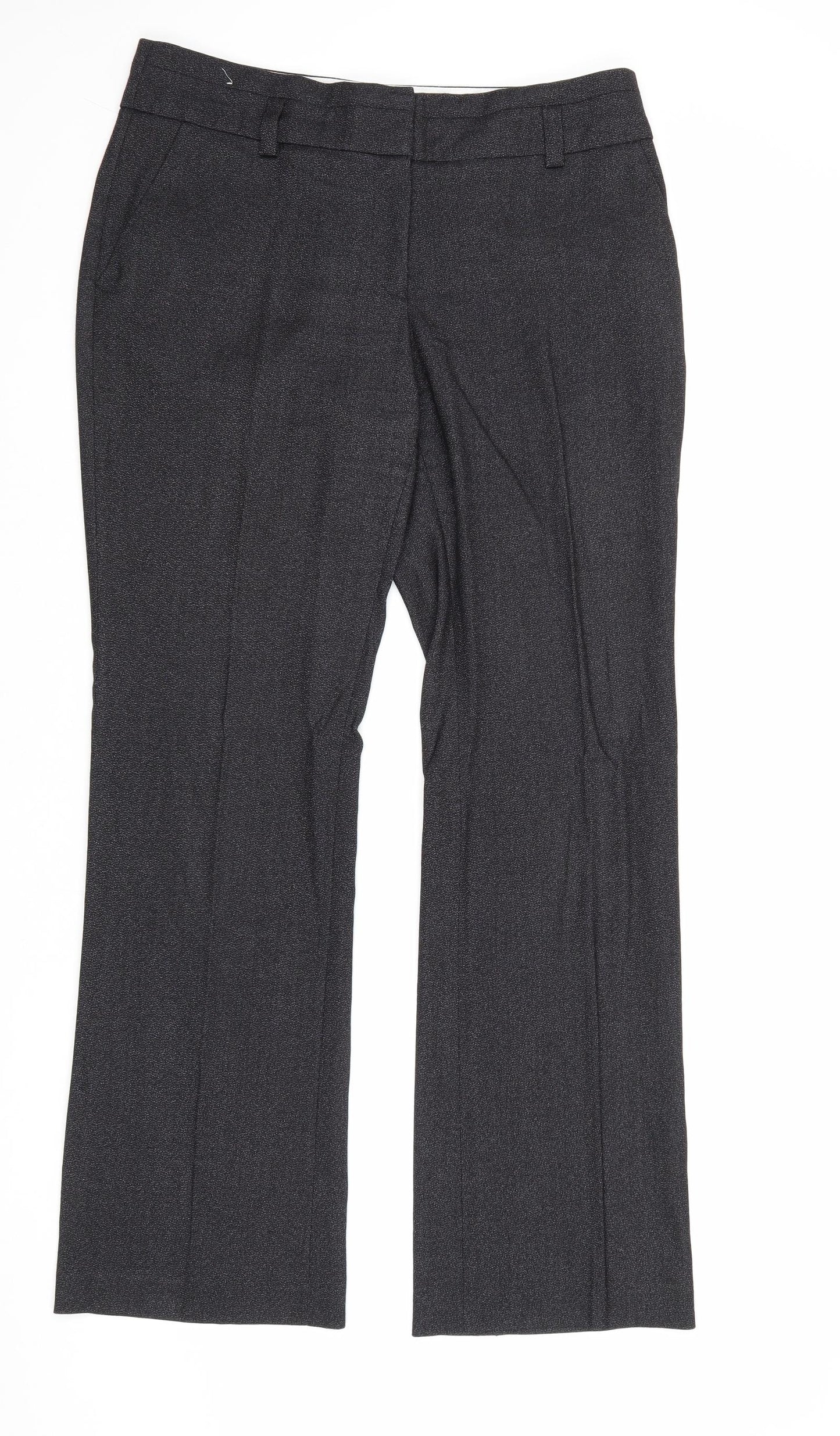 NEXT Womens Grey Polyester Dress Pants Trousers Size 12 Regular Zip