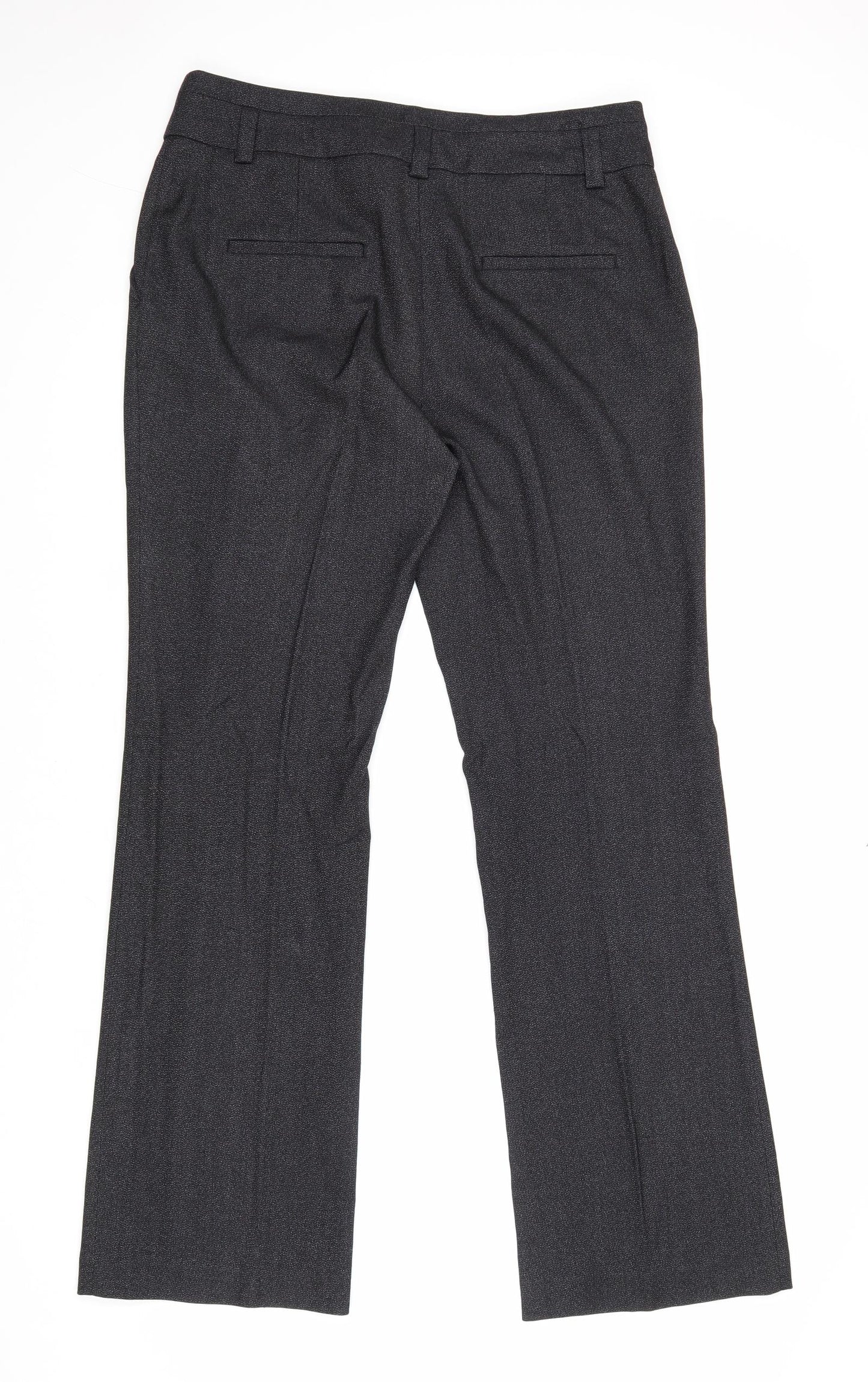 NEXT Womens Grey Polyester Dress Pants Trousers Size 12 Regular Zip