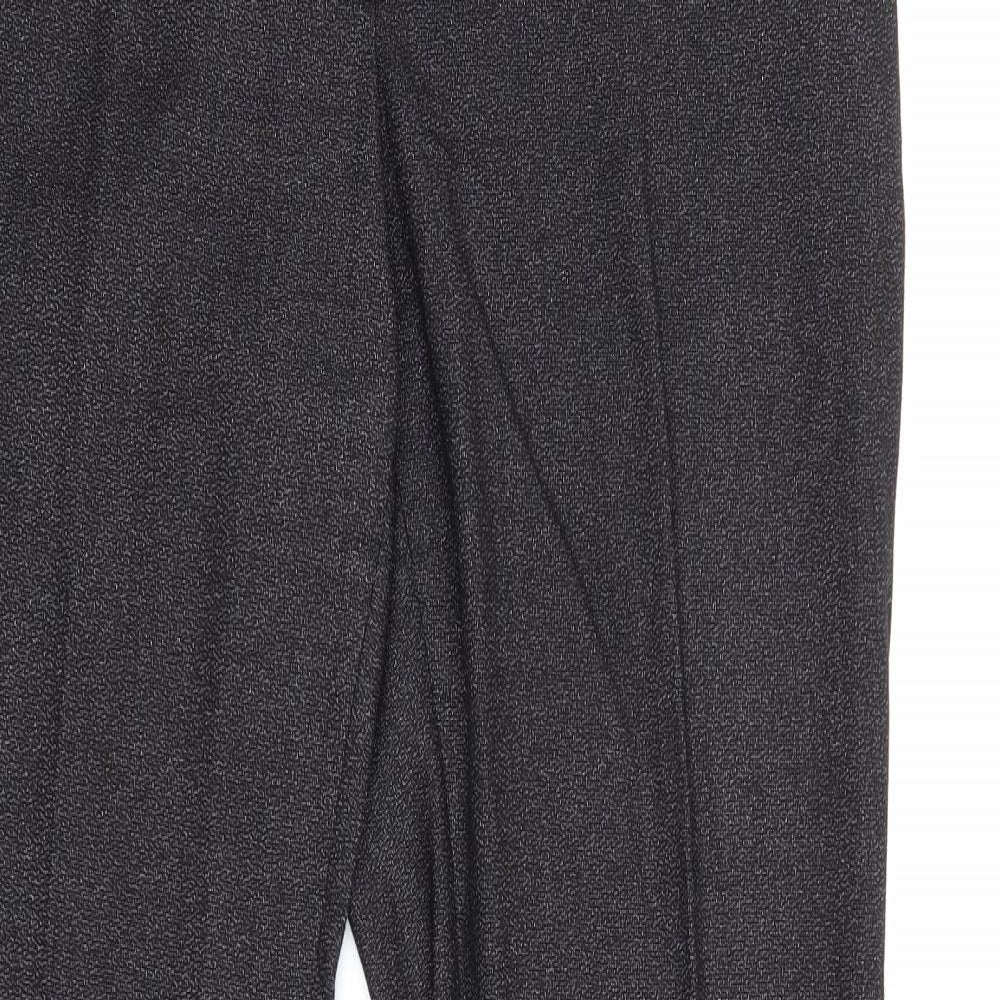 NEXT Womens Grey Polyester Dress Pants Trousers Size 12 Regular Zip