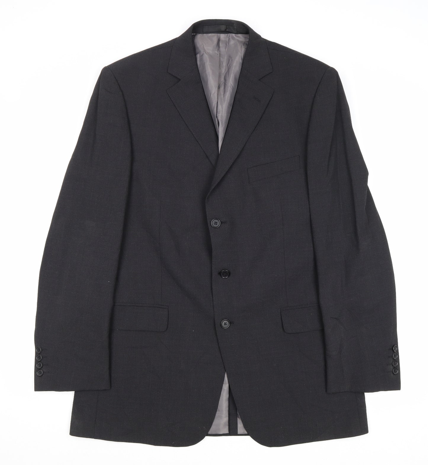Marks and Spencer Mens Grey Polyester Jacket Suit Jacket Size 42 Regular