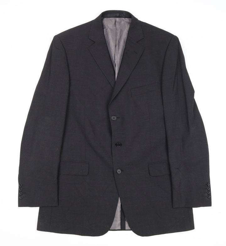 Marks and Spencer Mens Grey Polyester Jacket Suit Jacket Size 42 Regular