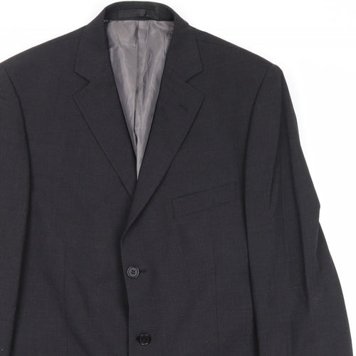 Marks and Spencer Mens Grey Polyester Jacket Suit Jacket Size 42 Regular