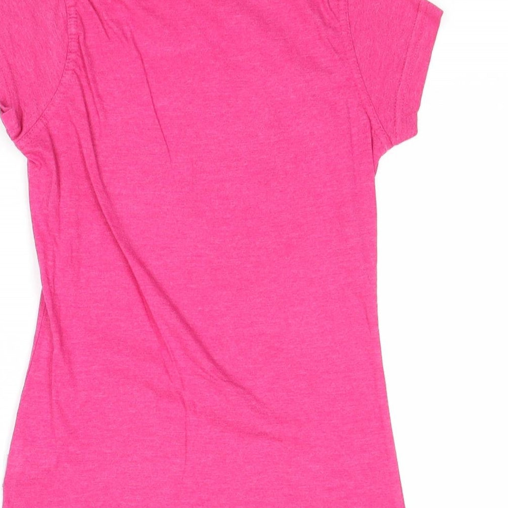 Everlast Girls Pink Cotton Pullover T-Shirt Size 9-10 Years Round Neck Pullover - New York