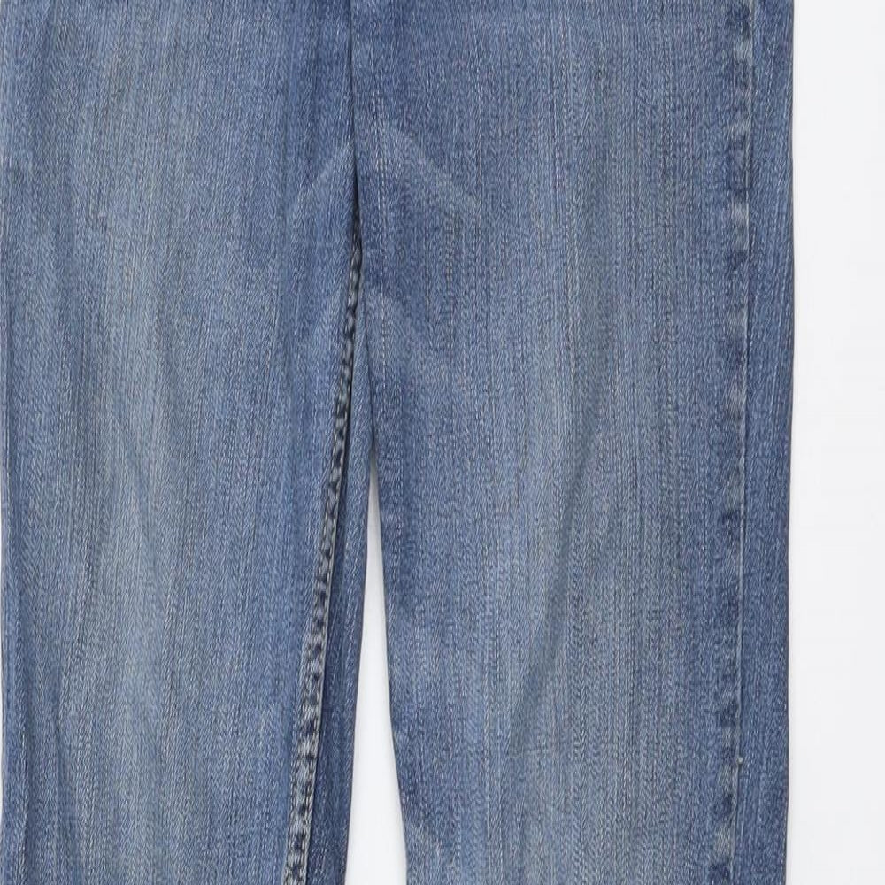 Aeropastale Womens Blue Cotton Straight Jeans Size 30 in L32 in Regular Button