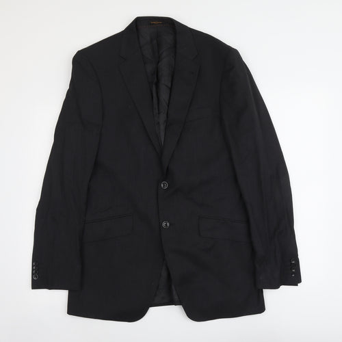 Simon Carter Mens Grey Wool Jacket Suit Jacket Size L Regular