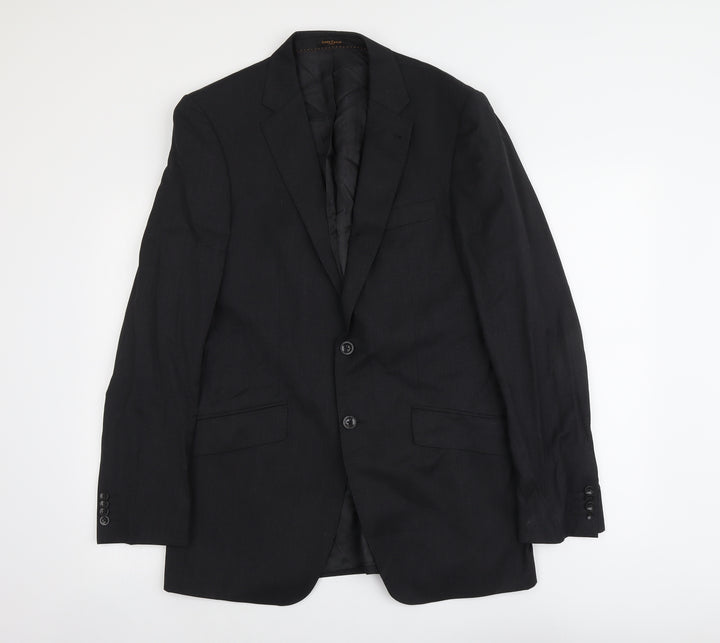 Simon Carter Mens Grey Wool Jacket Suit Jacket Size L Regular