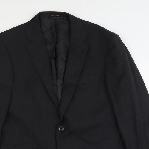 Simon Carter Mens Grey Wool Jacket Suit Jacket Size L Regular