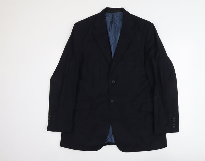 Marks and Spencer Mens Blue Wool Jacket Suit Jacket Size M Regular