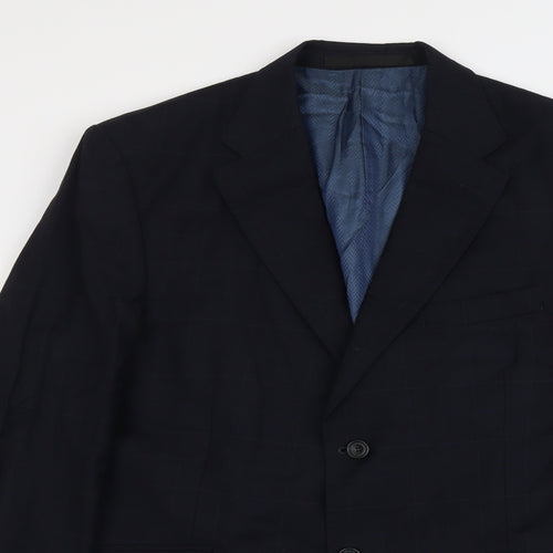 Marks and Spencer Mens Blue Wool Jacket Suit Jacket Size M Regular