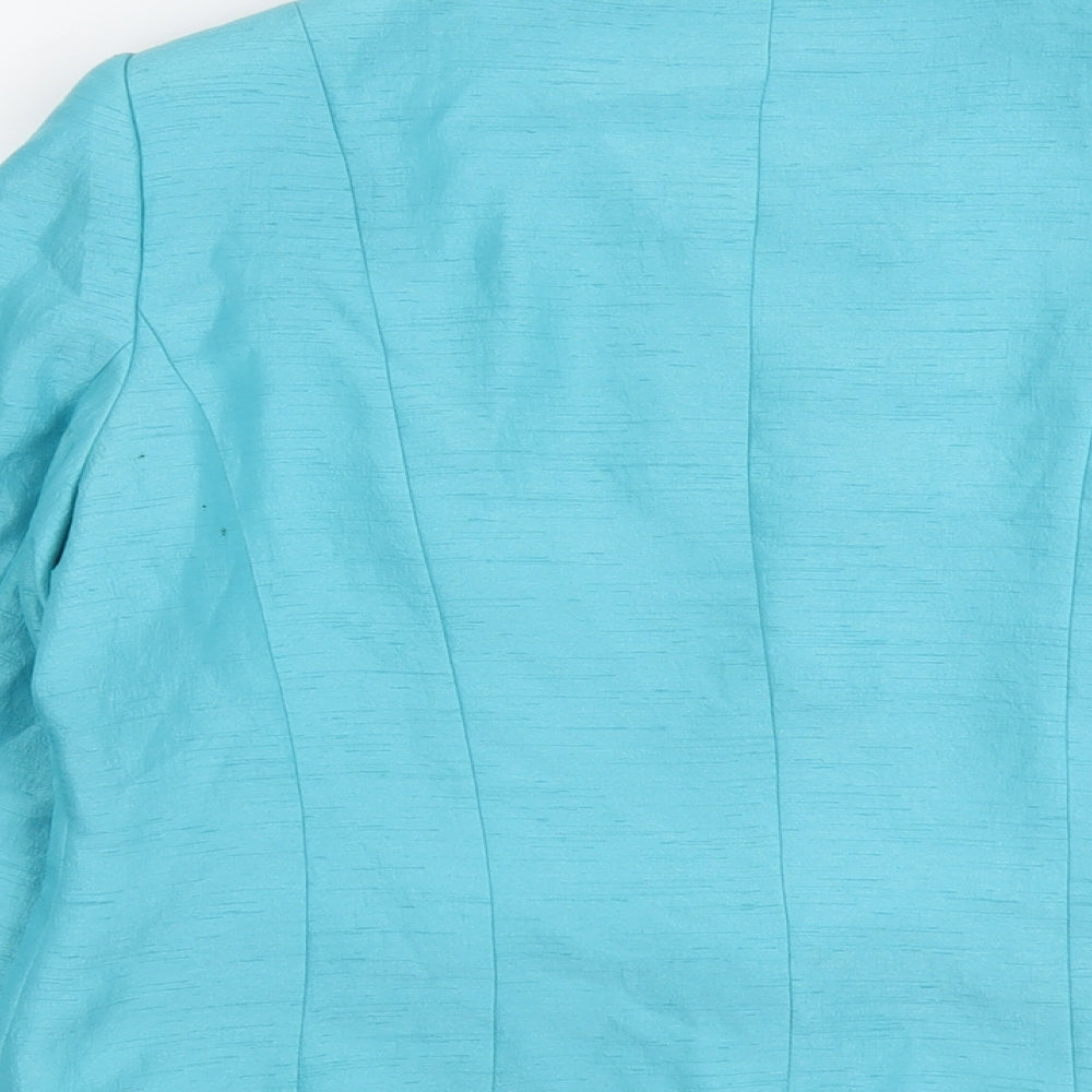 Jacques Vert Womens Blue Polyester Jacket Blazer Size 14