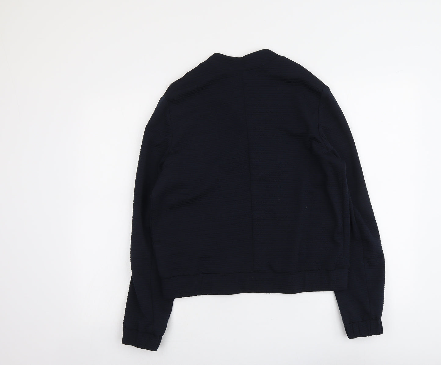 Marks and Spencer Womens Blue Bomber Jacket Jacket Size 10 Snap