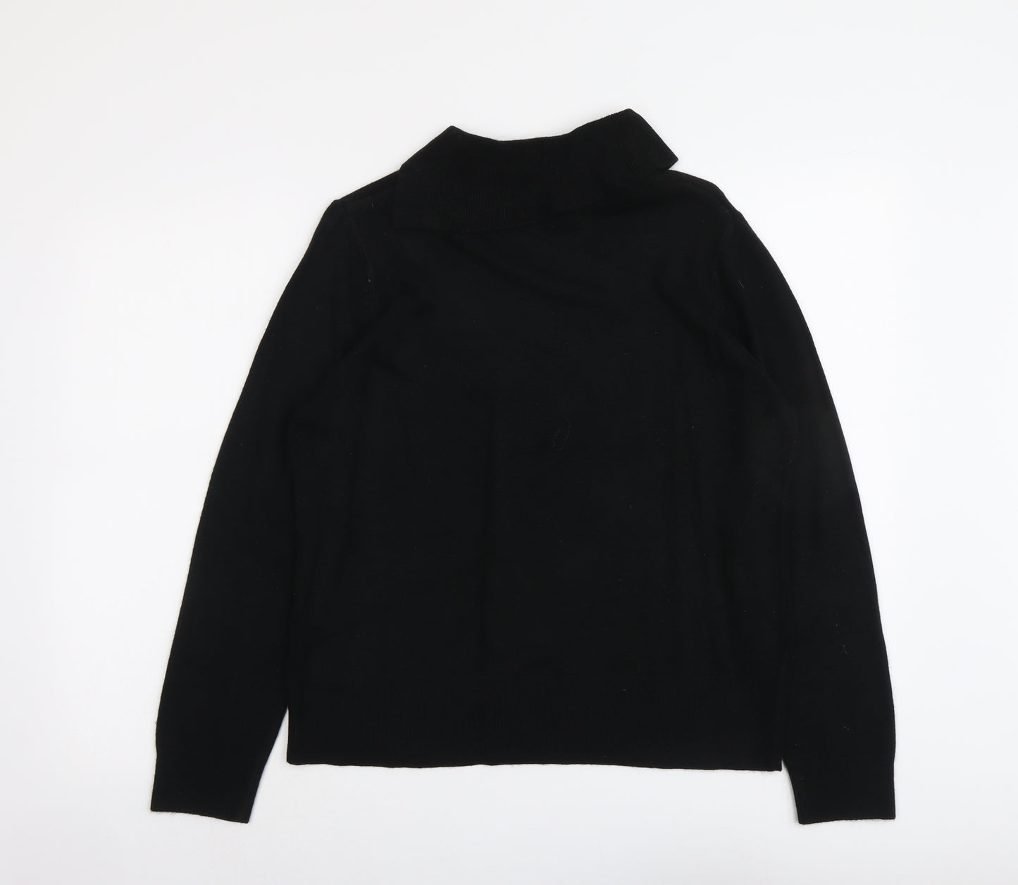 Berkertex Womens Black Round Neck Acrylic Pullover Jumper Size 18