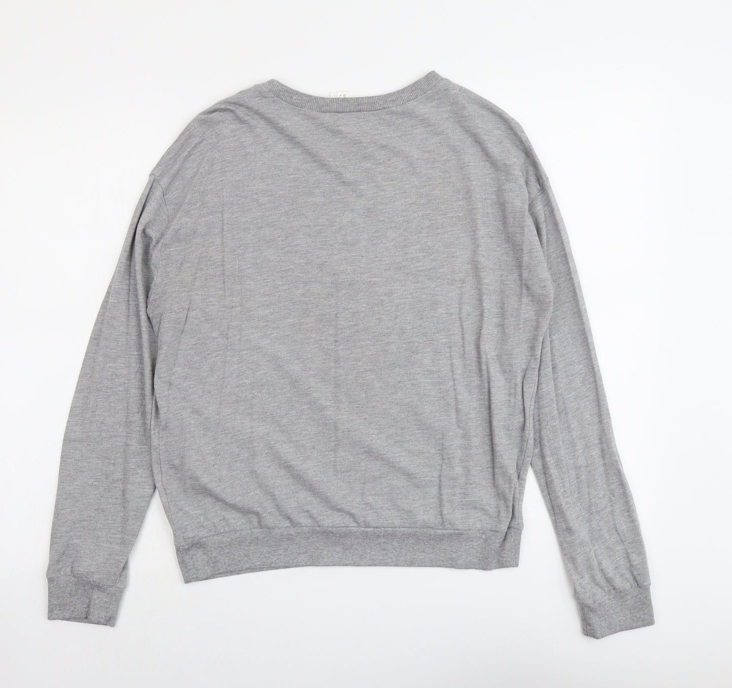 H&M Womens Grey Cotton Pullover Sweatshirt Size M Pullover - Superior