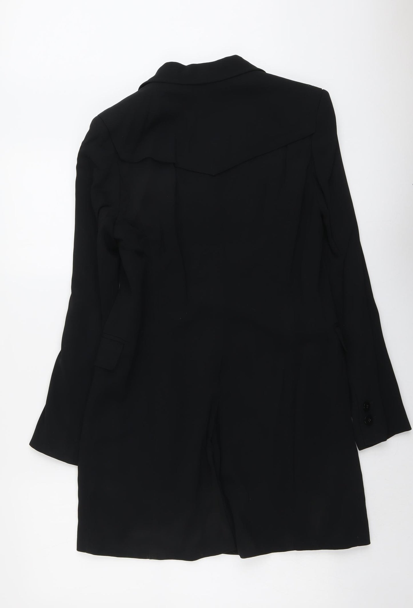 Jesire Womens Black Pea Coat Coat Size 12 Button