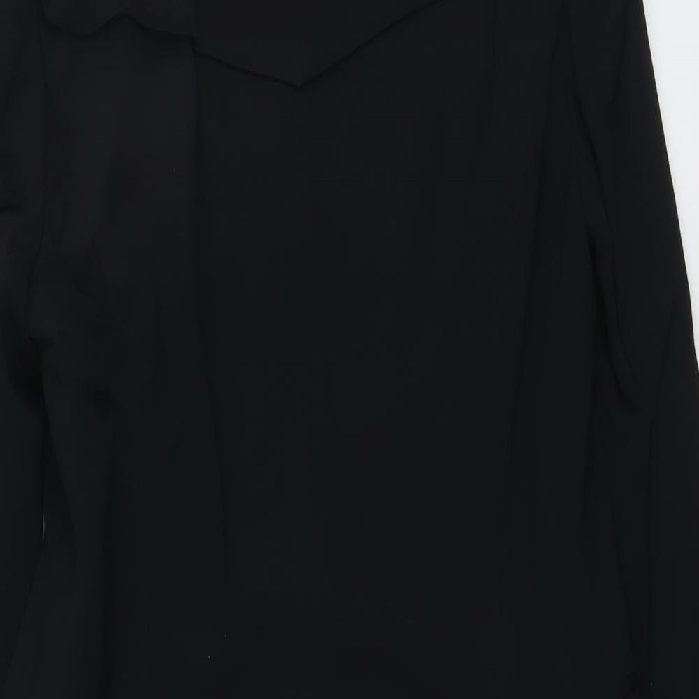 Jesire Womens Black Pea Coat Coat Size 12 Button